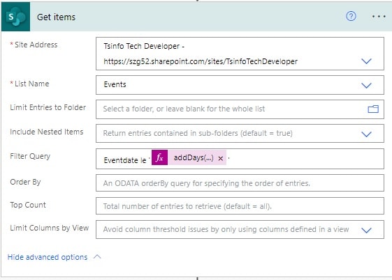 power automate delete all items in sharepoint list older than