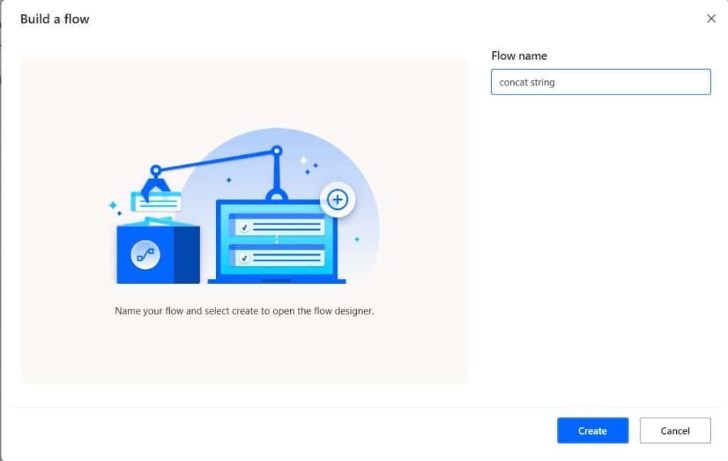 Power automate desktop concatenate string