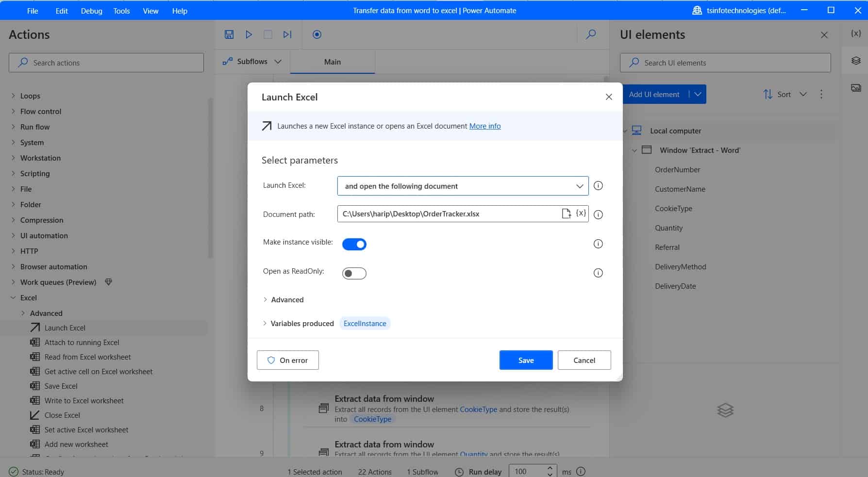 Extract Data from Word Documents to Excel using Power Automate Desktop