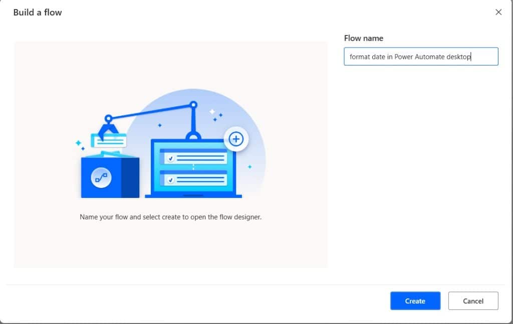 Power Automate Desktop format date