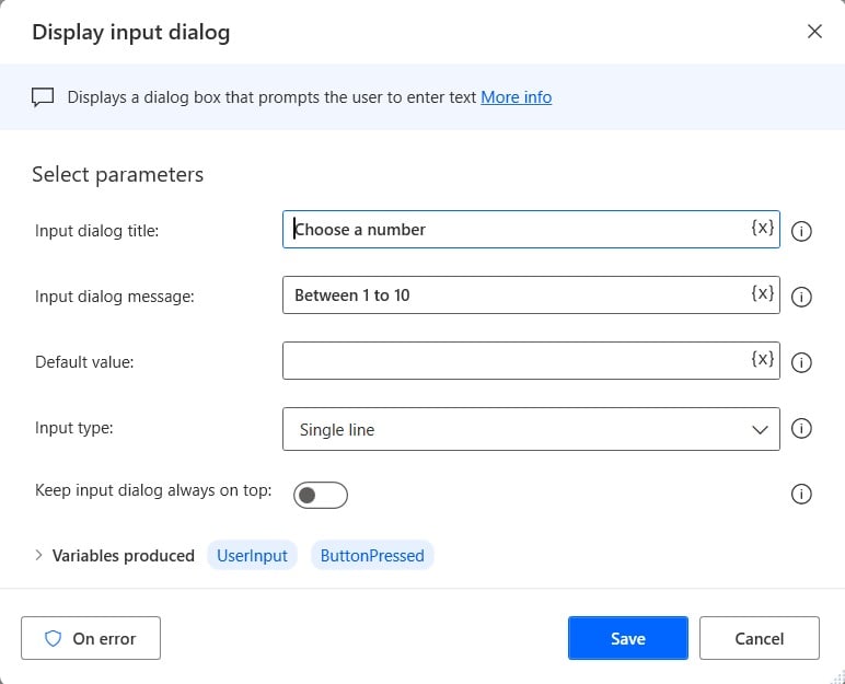 Power Automate Desktop Loops condition action