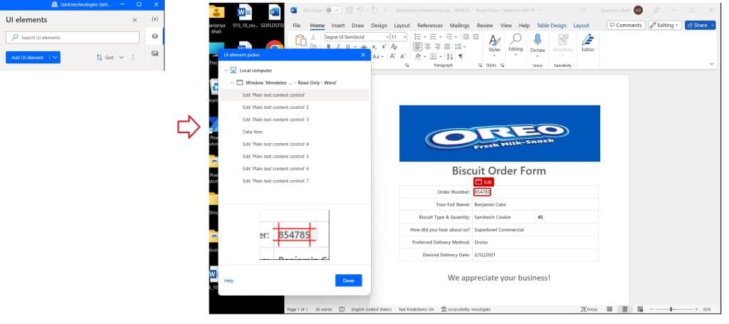 Power Automate Desktop transfer data from Word doc to Excel file