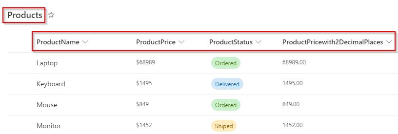 power automate format number 2 decimal place