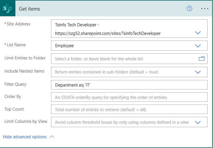 power automate get items filter query power automate get items filter query