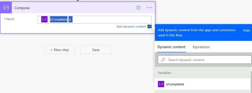 power automate initialize variable boolean