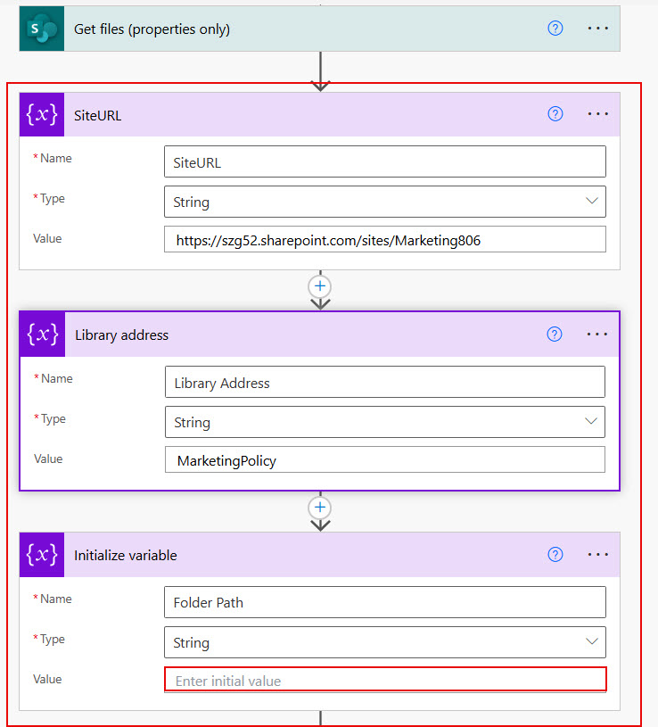 power automate link to sharepoint folder