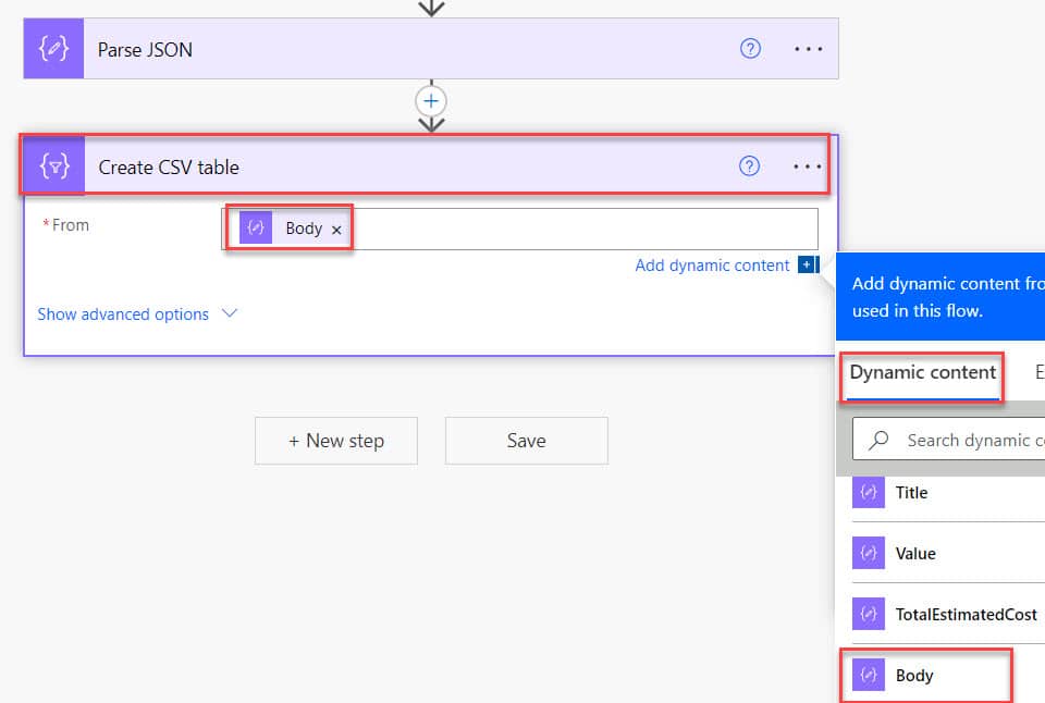 power automate read csv