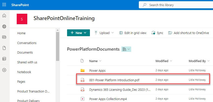 Power Automate Rename File SharePoint Document Library