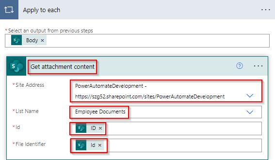 Send email with multiple attachments from SharePoint list using Power Automate