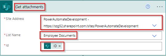 Power Automate send email with attachments fom SharePoint list