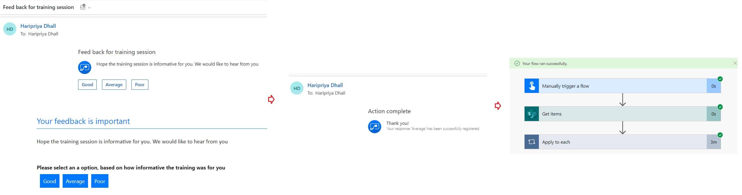 Send an email with options in Power Automate