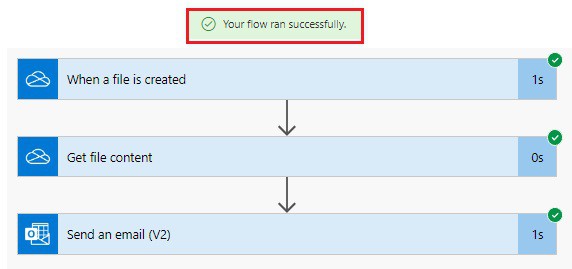 Power Automate sends an email with an attachment from OneDrive Folder