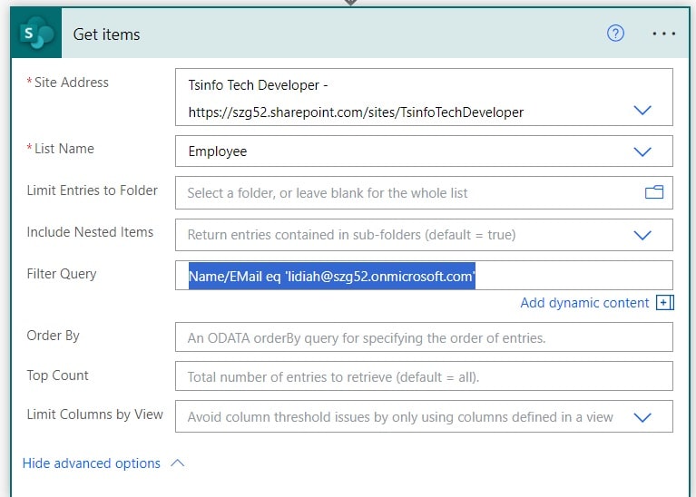 power automate sharepoint get items get items from sharepoint list power automate