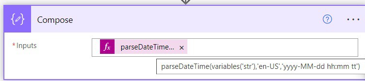 Power Automate string to date