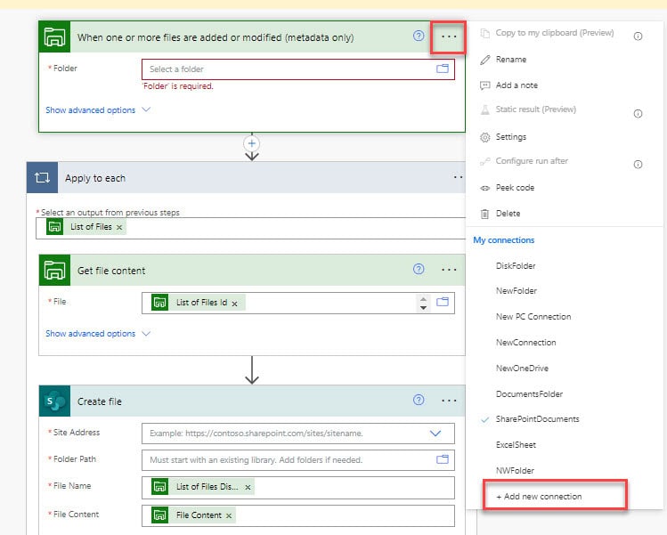 Power Automate Transfer files to SharePoint Online from box