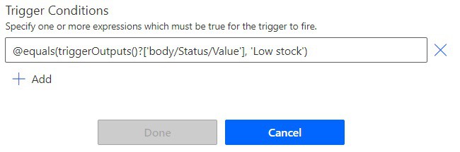 how to add trigger condition in power automate