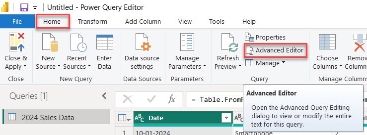 power bi add row to table power query