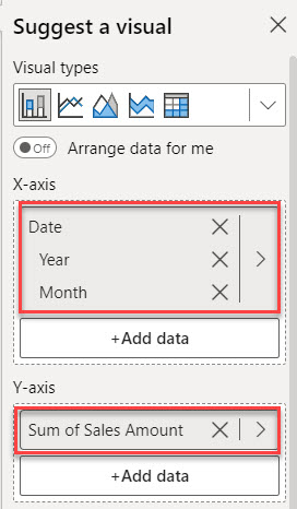 power bi automatically create date hierarchy