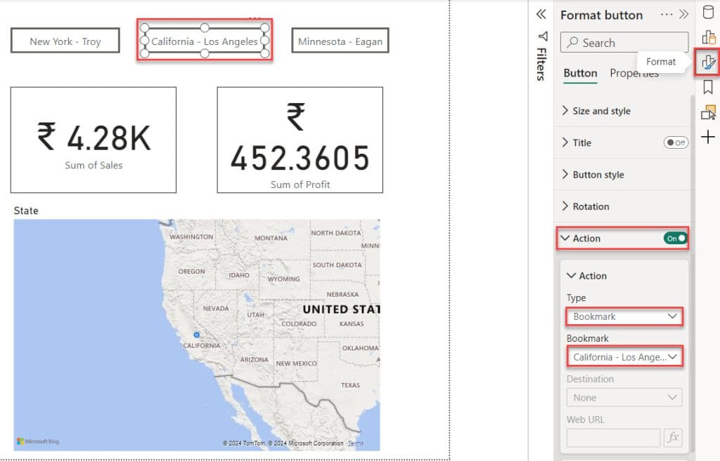 Power BI bookmark conflicts with slicers