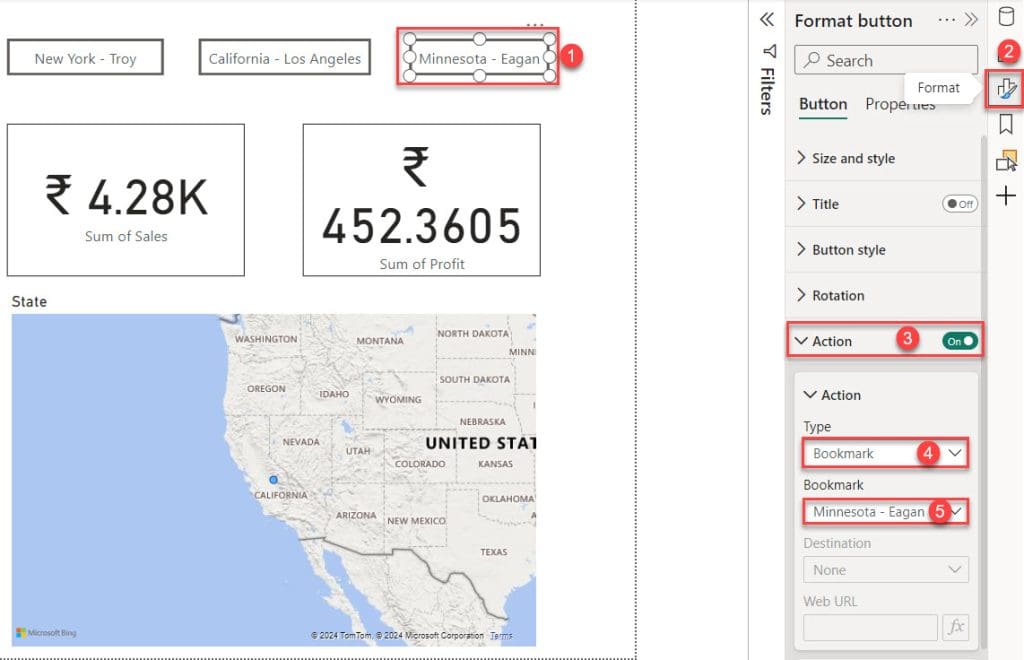 power bi bookmark hide visual