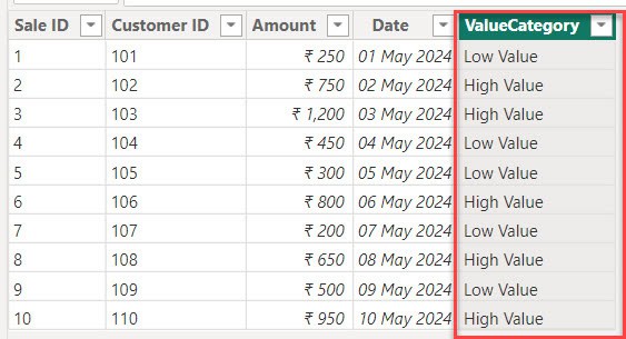 Power BI Calculated Column Based on Another Column