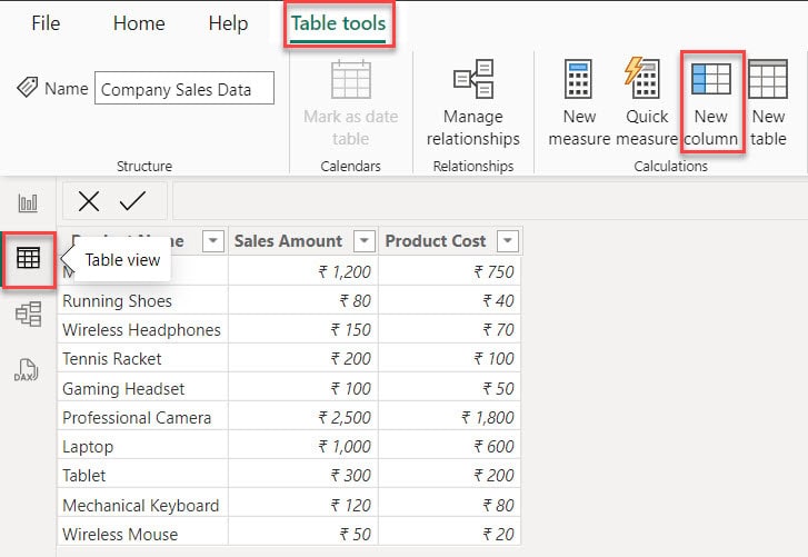 power bi calculated column