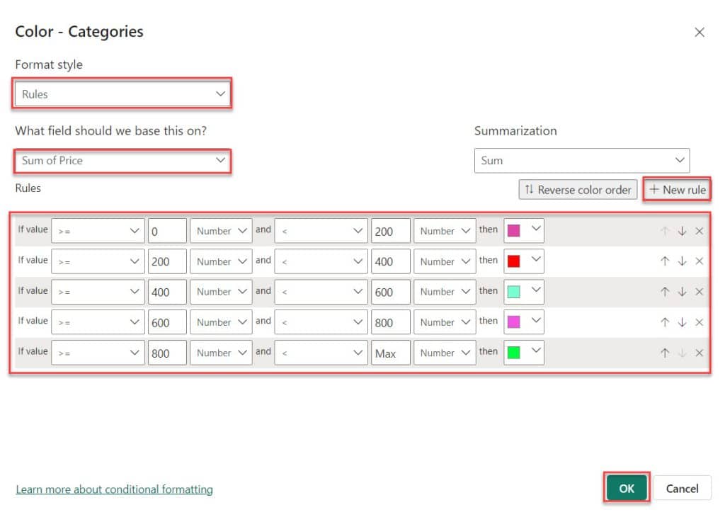 power bi change background color