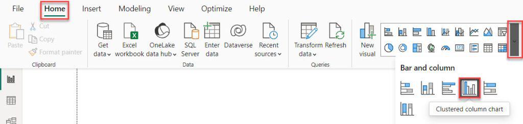 Power BI clustered column chart multiple Y-axis