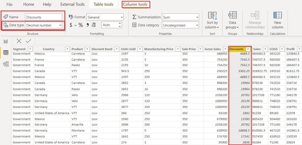 Power BI Convert decimal number to text in Power BI