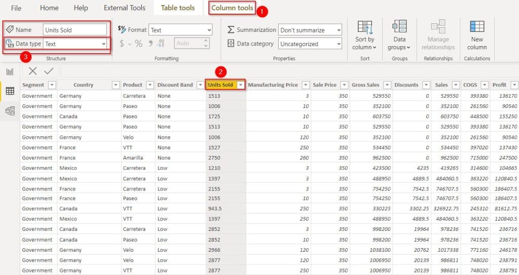 Power BI Convert Text to Number