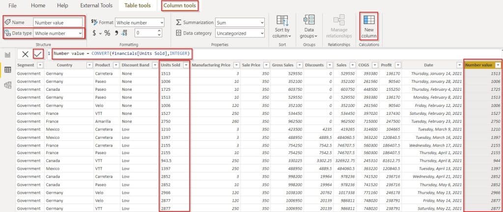 Convert Text to Number in Power BI