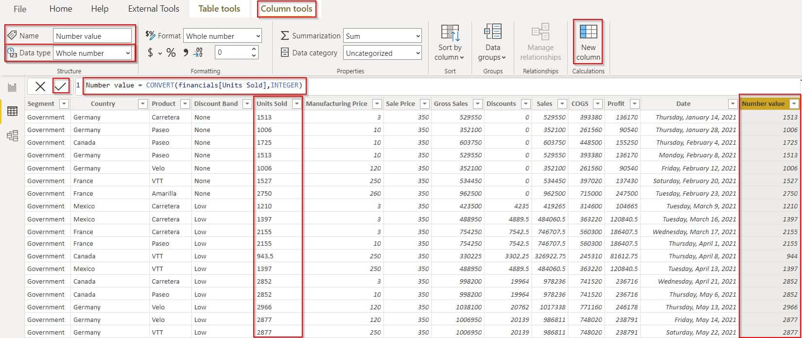 Convert Text to Number in Power BI