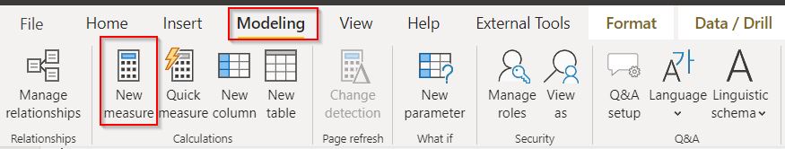 Power BI count group by measure