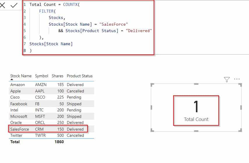 Power BI Count Multiple Conditions