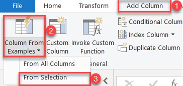 power bi create table from query