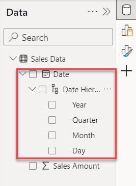 power bi custom date hierarchy