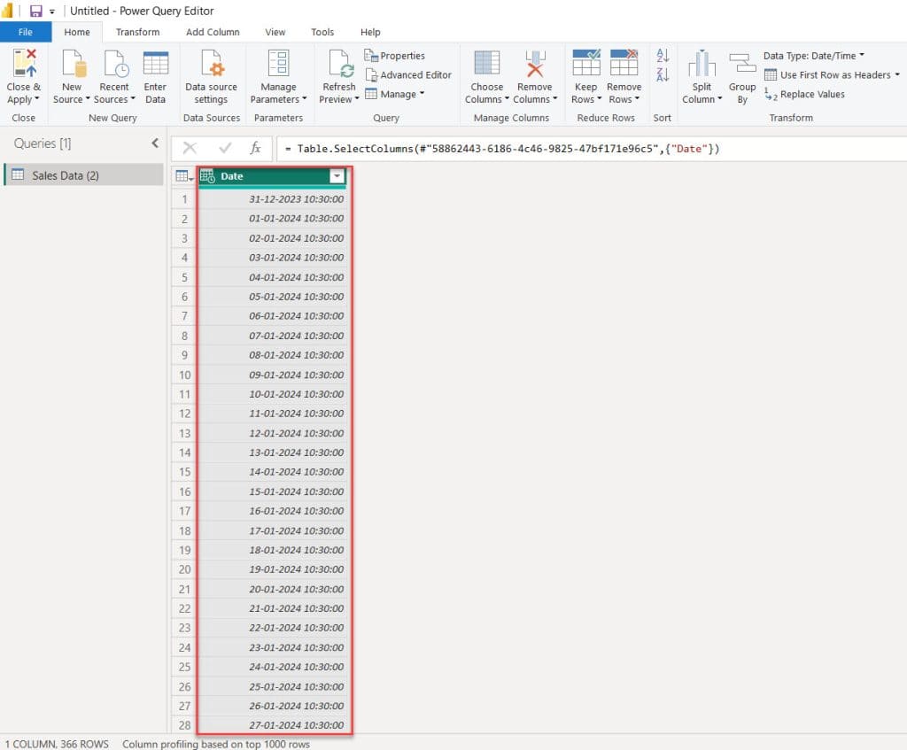 power bi date hierarchy week