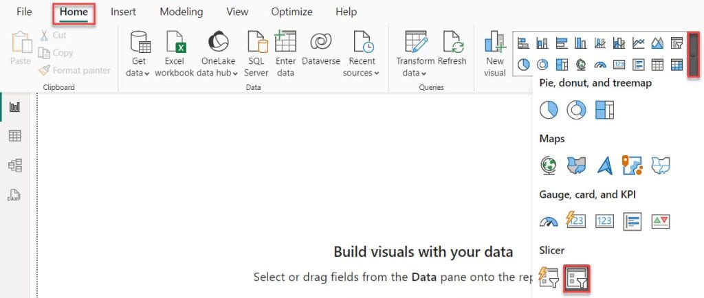 power bi date range slider