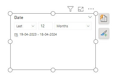 Power BI Date Slicer last 12 months