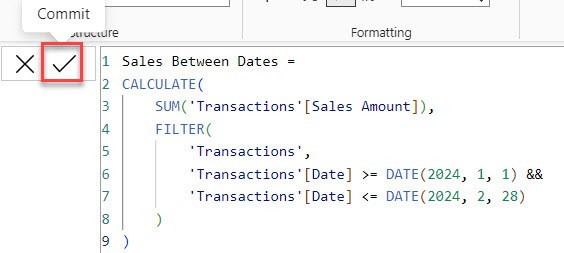 Power BI dax between two values