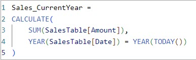 Power BI Dax filter current year