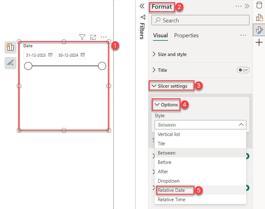 power bi default date slicer to last 12 month