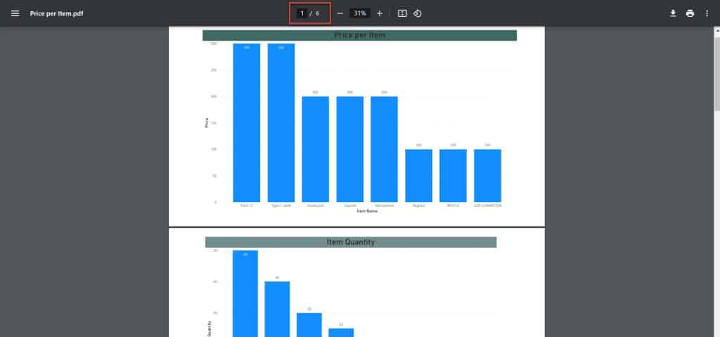 Power BI Export to PDF Multiple Page