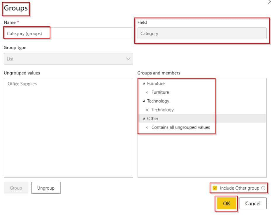 Power BI Group by Column