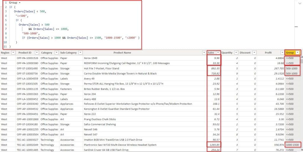 Power BI Group by Value