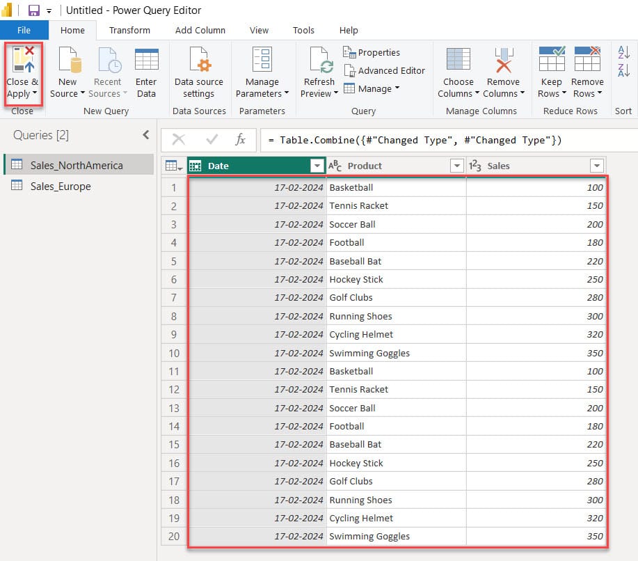 power bi insert data to existing table