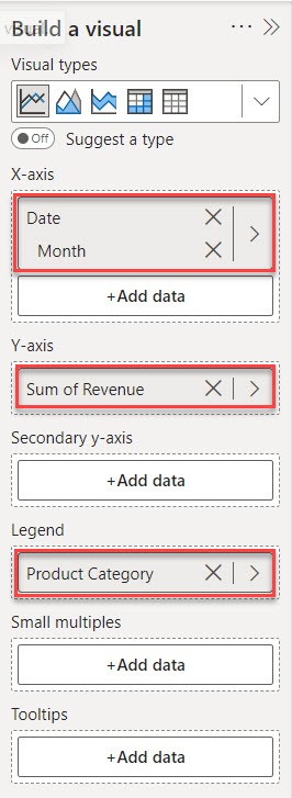 power bi line chart multiple lines for each year