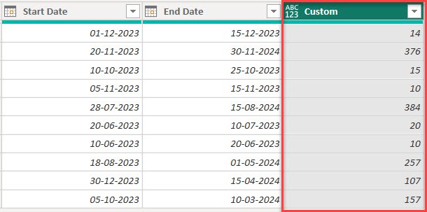 Power BI List Dates Between using Power Query