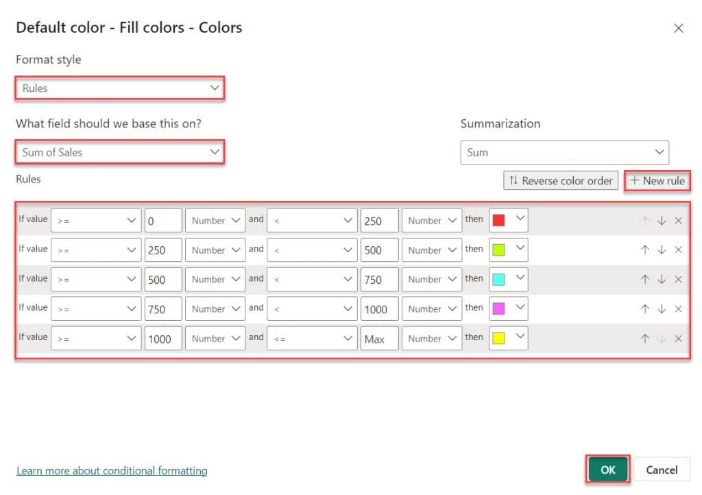 power bi map conditional formatting