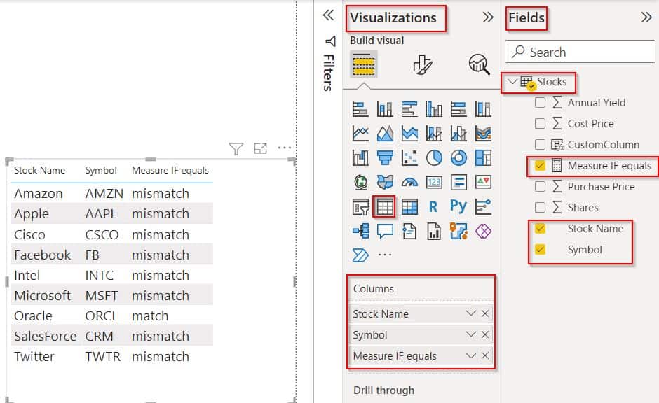 Power BI Measure If Text equals then